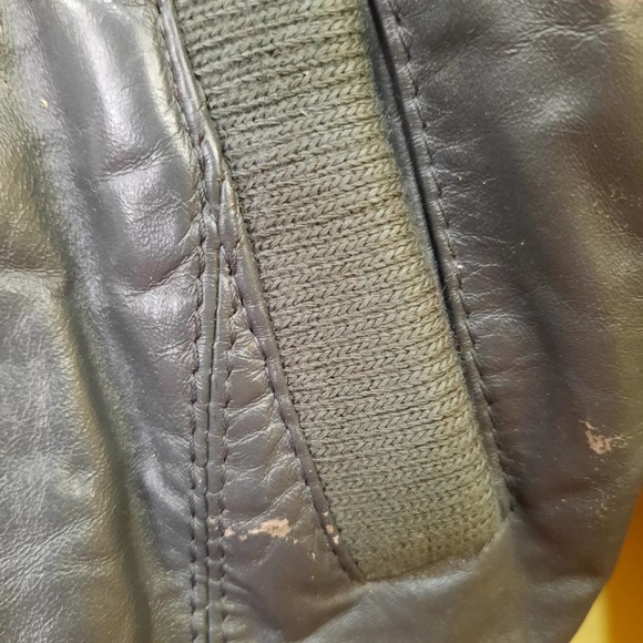 Vintage Members Only| 1980s Gray Leather Bomber Jacket Sz 40 - Picture 11 of 15